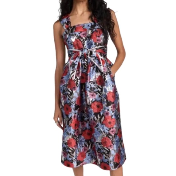 Autumn Adeigbo Dresses & Skirts - NWT Autumn Adeigbo Blue Multicolor Gabriella Dress - Sz 2